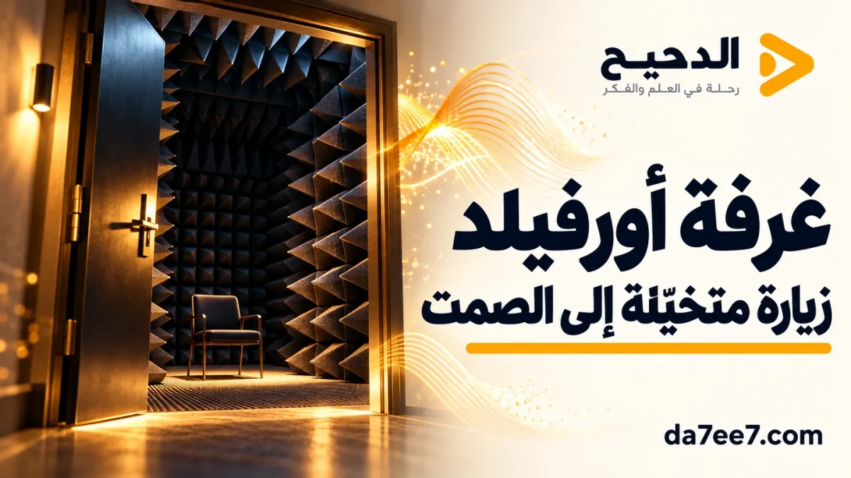 تصميم توضيحي لغرفة عديمة الصدى في قصة زيارة متخيلة إلى أورفيلد.